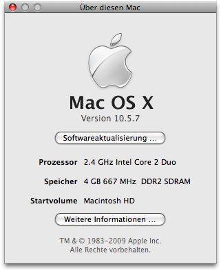OSX Update to 10.5.7